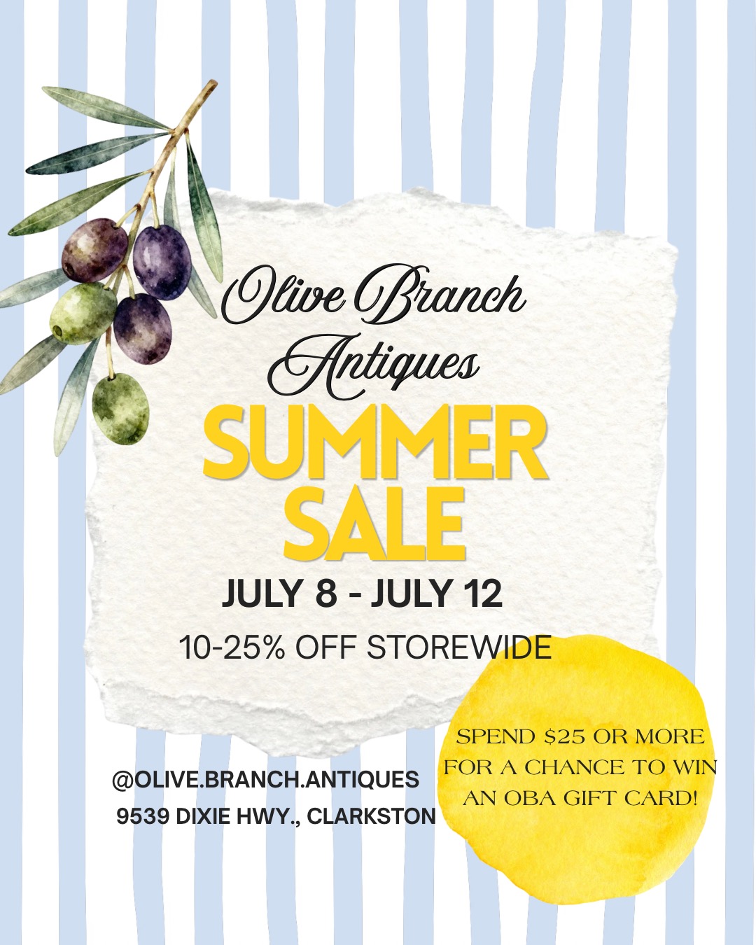 Summer Sale, July 8-12