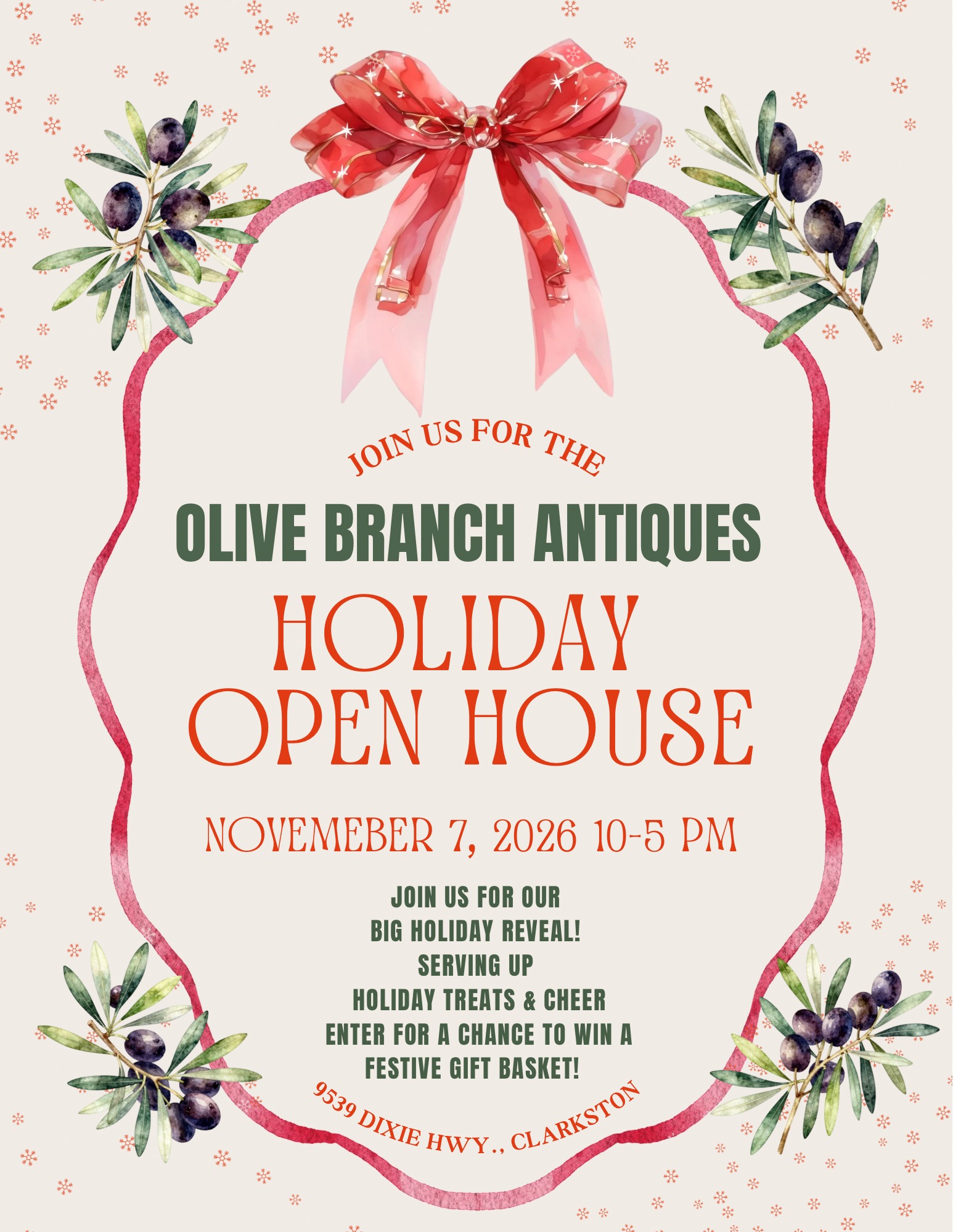 Holiday Open House, November 7