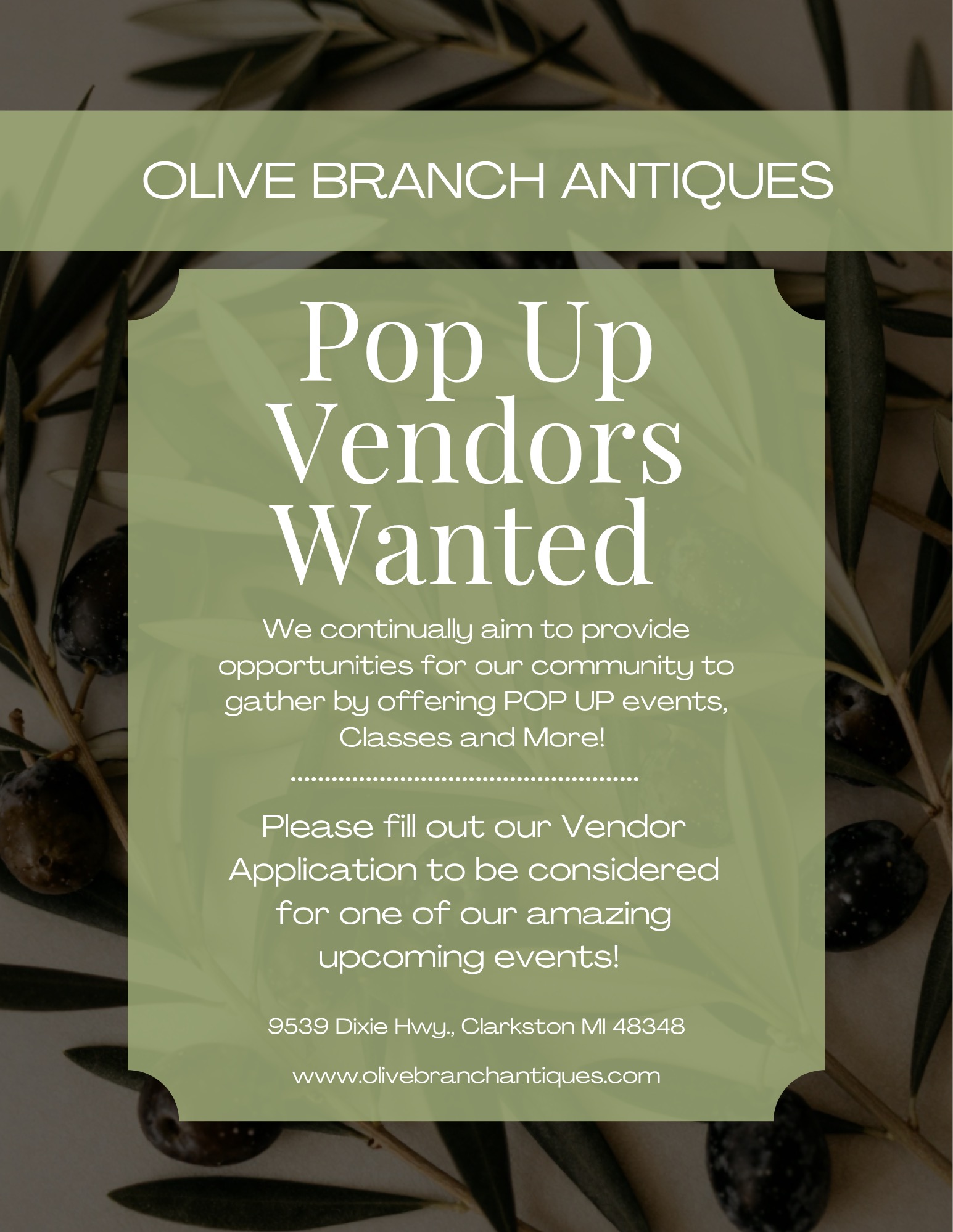 Pop-up Vendor Application